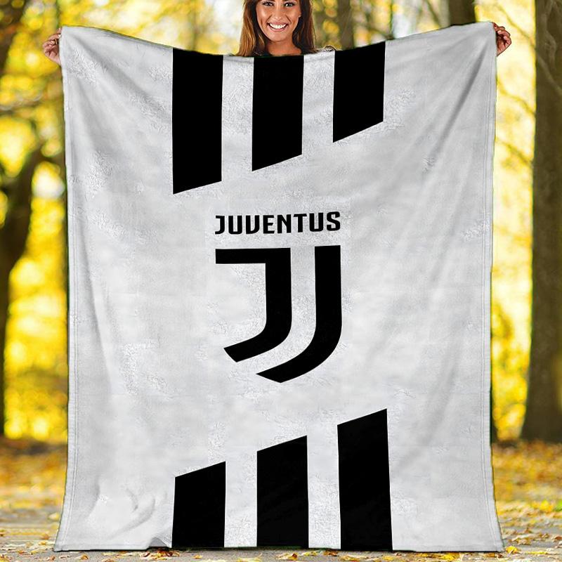 1pc Juventus Theme Blanket - Digital Print, Polyester, Cozy for All Seasons, Perfect for Outdoor, and Travel