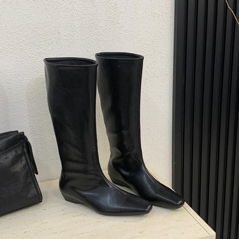 Winter New Brand Women Long Boots Fashion Round Toe Slip On Ladies Knee-high Boots Soft Heel Knight's Boots Shoe