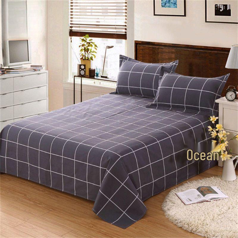 Flannel Cartoon Bed Sheet for Student Dormitory - Single/Double Bed, Free Shipping