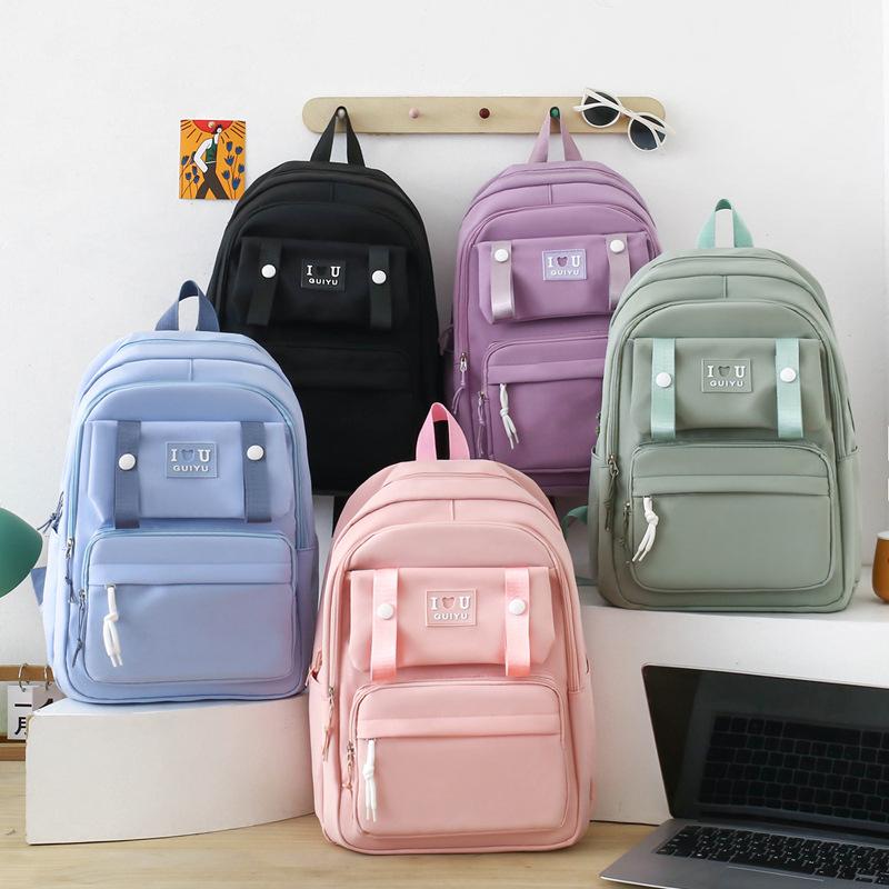 Zaino alla Moda di Grande Capacità Nuovo Stile Versatile Borsa Scolastica per Uomini e Donne Studenti delle Scuole Medie