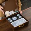 High-grade Silver-entangled Lotus Ceramic Xishi Pot Tea Set, Rectangular Plate, 1 Cup of Kung Fu Tea Set As a Gift