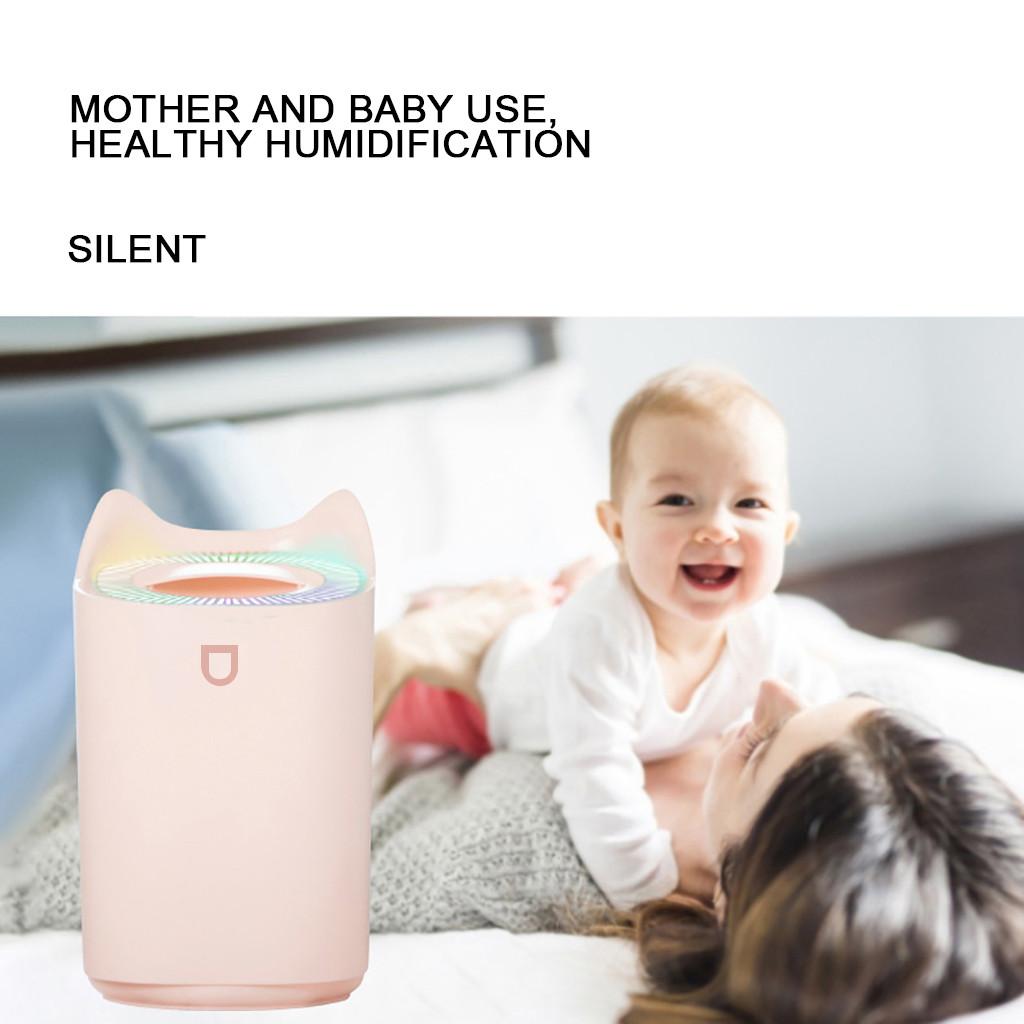 Humidificador de Aire Creativo para el Hogar Humidificador de Escritorio de Llenado Superior USB Gran Capacidad Doble Boquilla de Escritorio Doble Boquilla Doméstica Silencioso