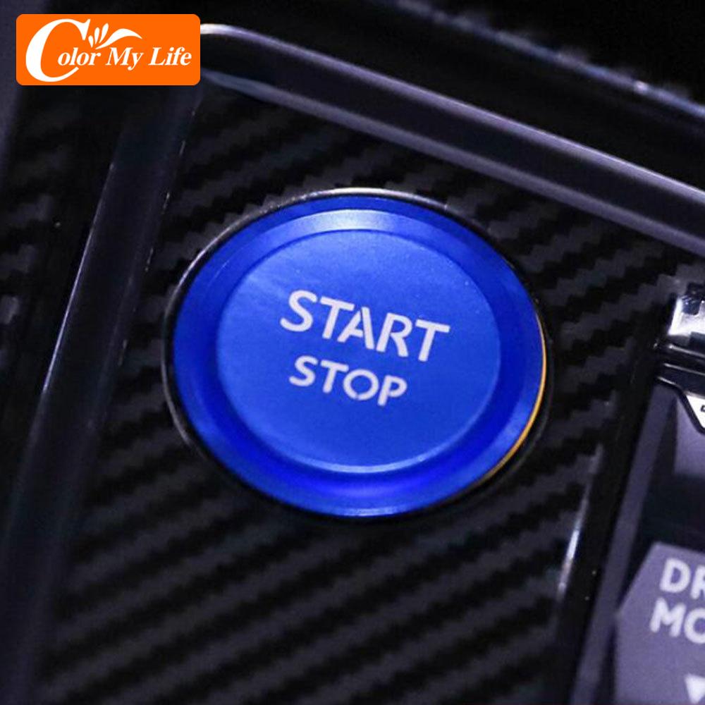 Car Stickers for Peugeot 5008 3008 408 508 2008 308 4008 Engine Start Stop Ignition Button Ring Cover Car-Styling Sticker