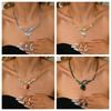 Creative Alloy Jewelry Set Gold Plated Necklace Earrings Two-Piece Set Women'S Jewelry Set