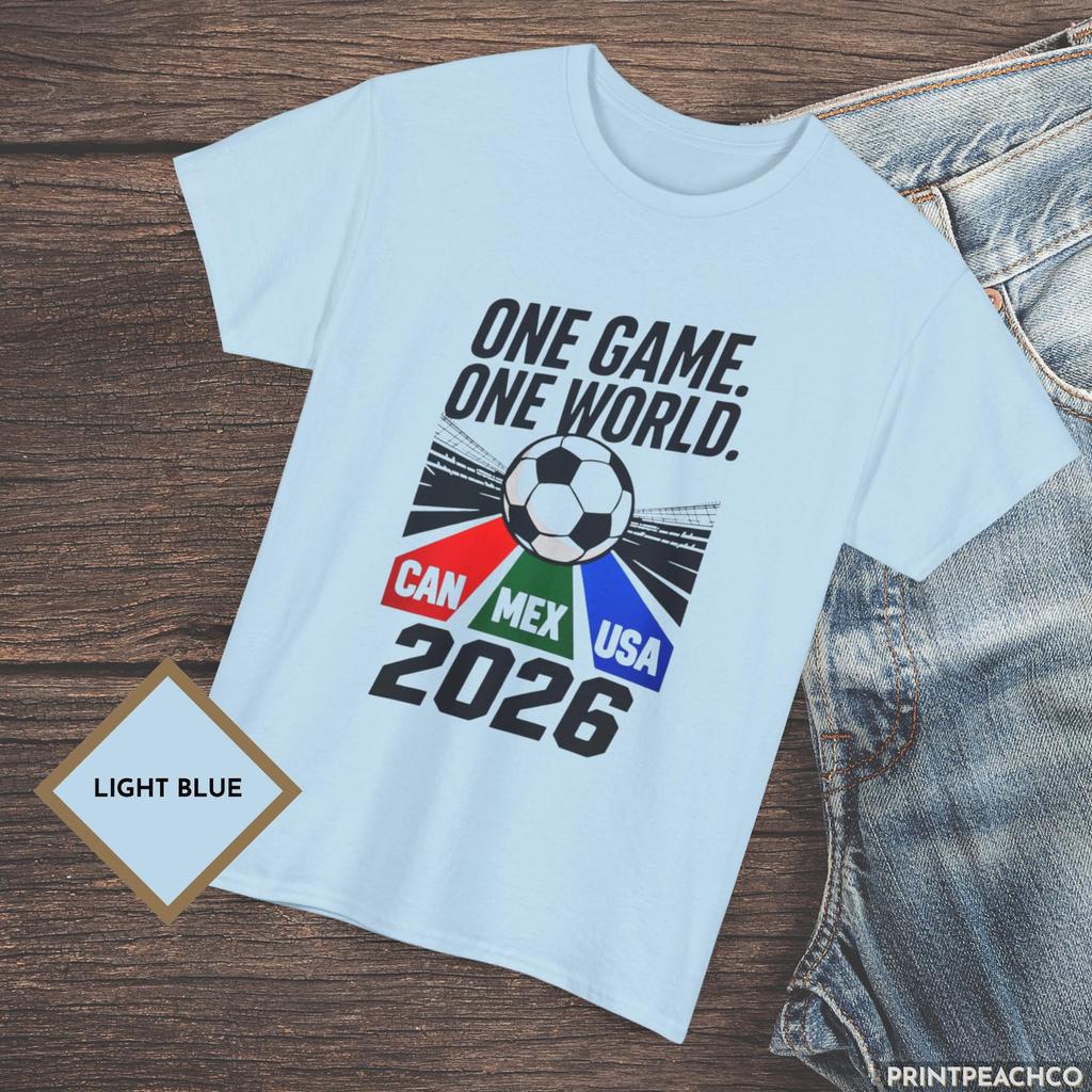 World Cup 2026 Soccer T-Shirt, CAN MEX USA, Unisex Football Fan Gift