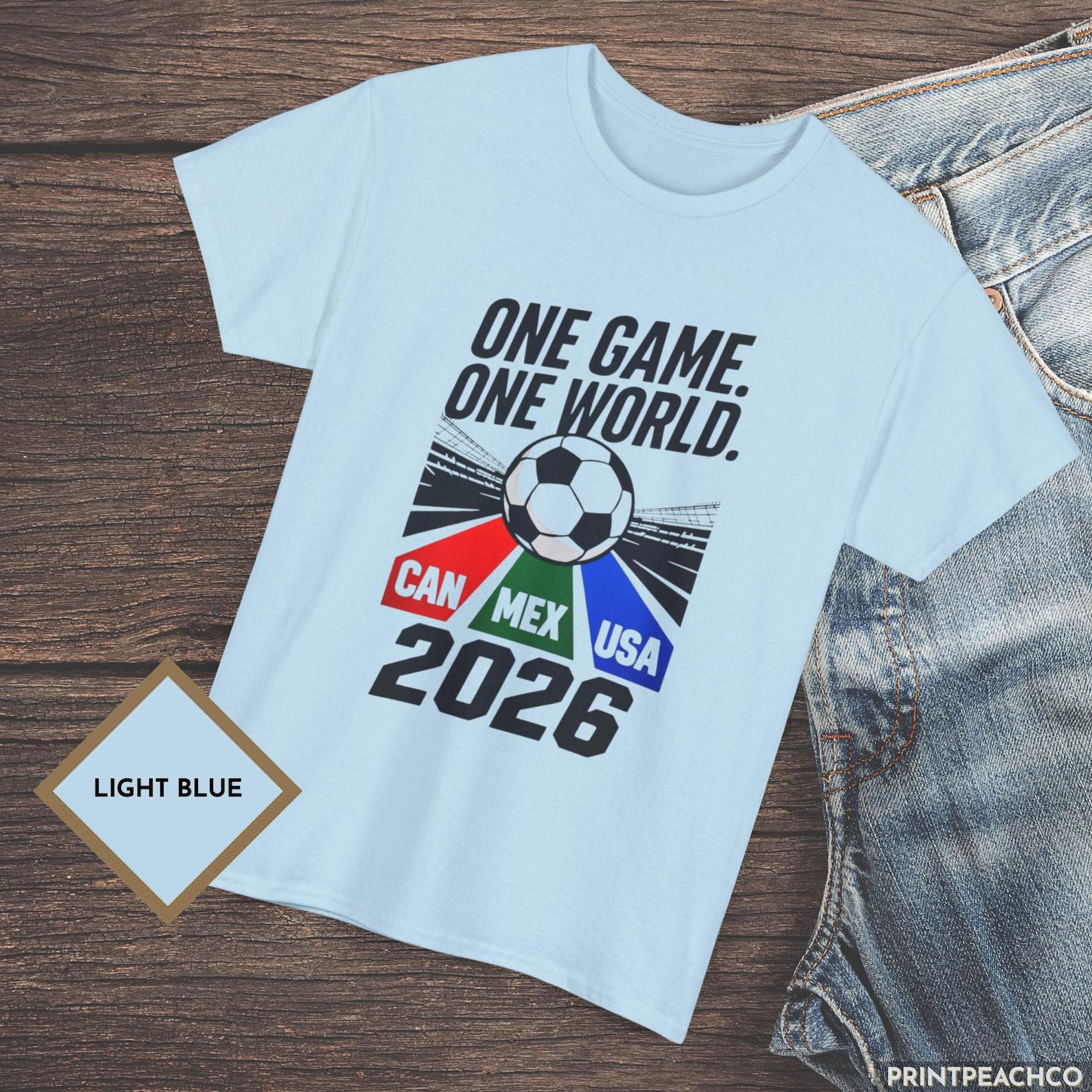 World Cup 2026 Soccer T-Shirt, CAN MEX USA, Unisex Football Fan Gift L