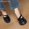 Platform High Heels Woman Shoes Marie Janes Women's Sandals 2025 Summer Shallow Chunky Shoes Soft Leather Elegant Dress Pumps