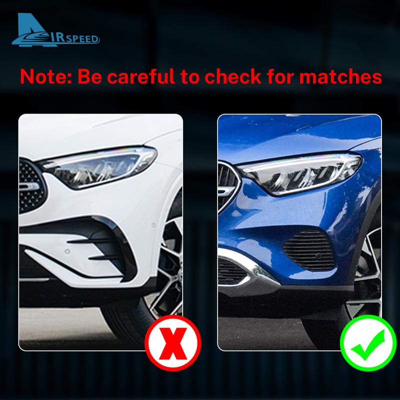 Carbon Fiber Abs Fog Light Cover for Mercedes-Benz GLC Class X254 GLC260 GLC300  2024 Front Bumper Splitter Grill Accessorie