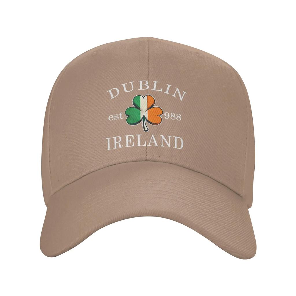 Dublin Ireland Saint Patricks Day Green Shamrock Sun Baseball Cap Summer FeUnisex Unisex Hip Hop Hats High Sports Baseball Caps