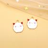 24PCS Colorful Halloween Enamel Charms Alloy Pumpkin Ghost Bat Halloween Pendants Earrings Necklaces Bracelet DIY Accessories