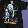 Tričko Cyberpunk Edgerunners, Anime Neon Grafické Tričko, Futuristické Streetwear Tričko, Otaku Dárek, Sci-Fi Anime Oblečení