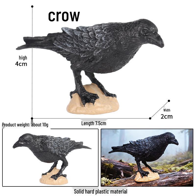 Children's Animal Simulation Toy Set: Eagle, Falcon, Secretary Bird, Owl Figurines