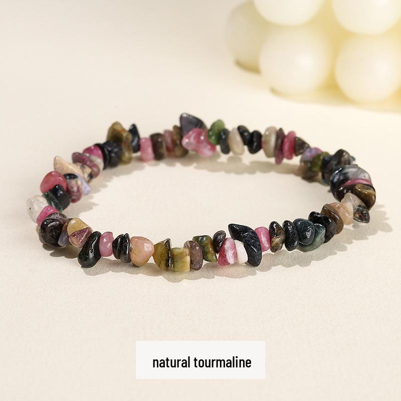Jingdong Seven-Color Agate Chip Elastic Bracelet