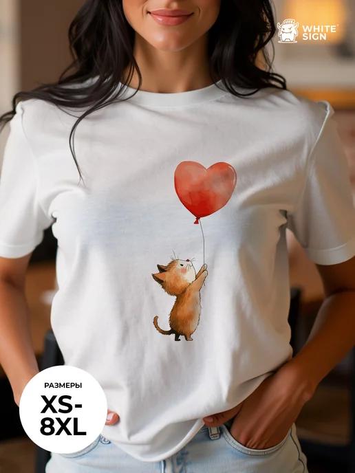 Oversized cotton T-shirt with  In a Cat s Paws  print M