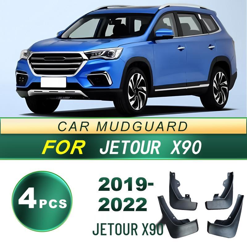 Compatible Jetour X90 (2019-2022) Soft Rubber Mud Flaps - Easy Installation, No Drilling Required