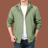 Men's Loose Casual Outdoor Large-sized Hooded Windbreaker Long-sleeved Jacket
