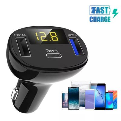 Car Charger Fast Charging Digital Display Voltage Car Accessories Car Charger Interior Lighter Cigarette Y0Z8