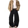 American Retro Washed Scimitar Jeans for Men and Women, Spring and Autumn, Street Style, Versatile Straight-Leg Loose Wide-Leg Casual Trousers, Trendy