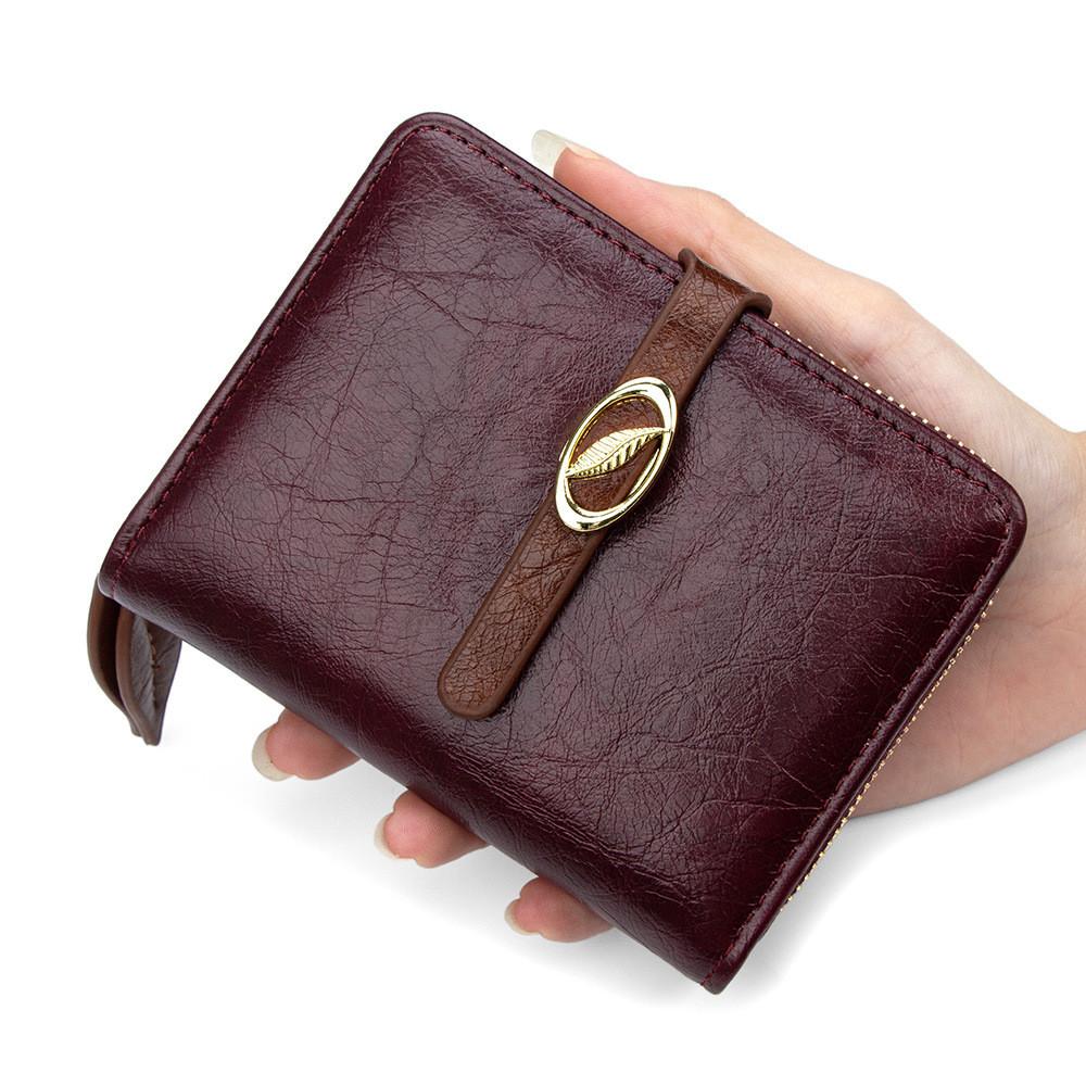 Womens Fashion Leather Wallet With Multiple Card Slots And Coin Pocket For Daily Use