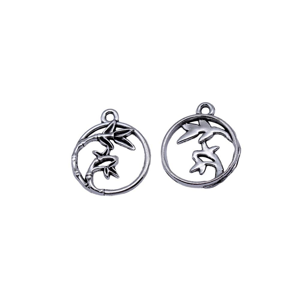 Filigree Leaf Charms Antique Alloy Pendants For Nature Inspired Jewelry
