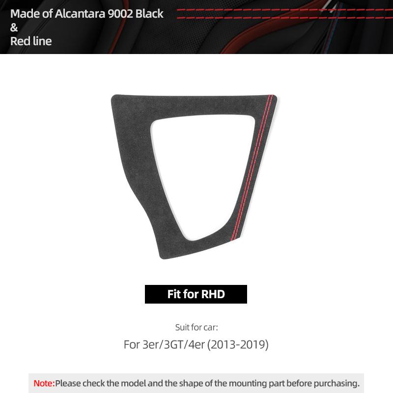 For BMW 3 4 Series F32 F30 F34 F33 F36 Made of Alcantara Gear Shifter Panel Trim Performance Stickers Car Interior Accessories