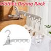 Portable Foldable Travel Hanger Folding Clothes Drying Rack Travel Hangers Hanging Rack with 5 Holes for Hotel Camping Travel