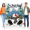 Gemütliche Schneemann-Decke Weiche Warme Überwurfdecke für Winterdekoration, Leichte Bett-Sofa-Abdeckung, Perfektes Feiertagsgeschenk für Kinder und Erwachsene, Ide