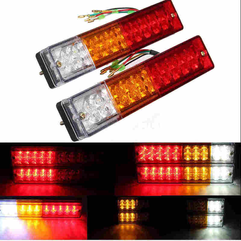 1 pair 12V 20LED Car Auto Stop Rear Tail Light Brake Reverse Light Turn Indiactor Boat ATV Truck Trailer Lamp