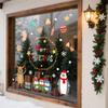 Santa Claus Electrostatic Sticker Decorations, Shopping Mall Glass Door Stickers, Reindeer Window Stickers, Atmosphere
