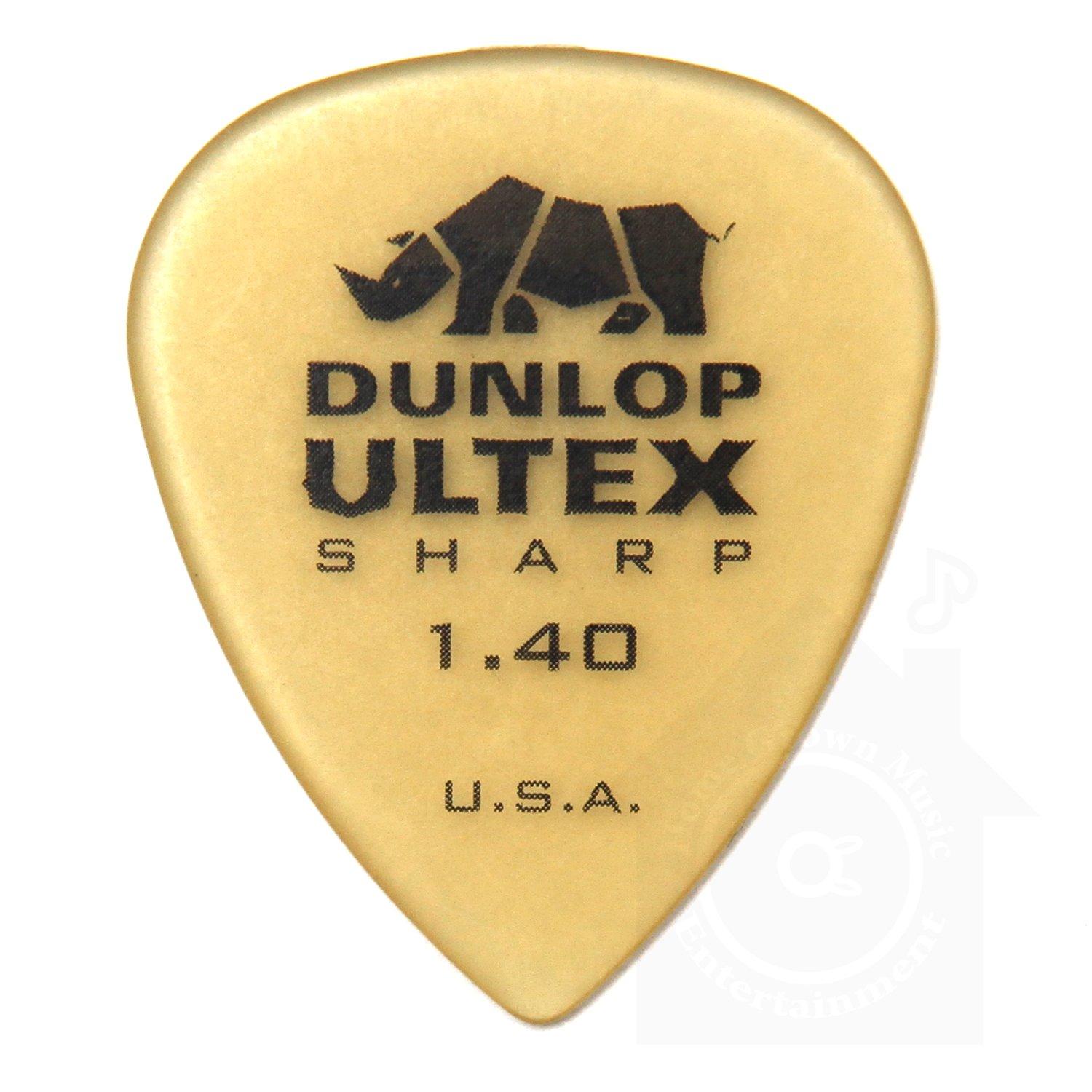 

Jim Dunlop Ultex Standard Picks (36-Pack) with 1.40mm Ultex Sharp Picks and Musent Custom Players Picks | 433B140-ULT-36P
