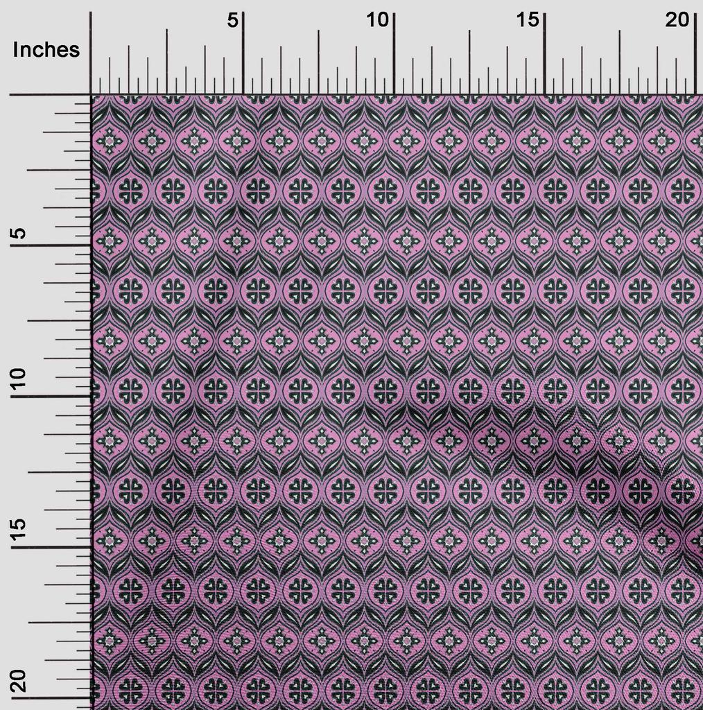 oneOone Cotton Flex Bluish Violet Fabric Asian Ikat DIY Clothing Quilting Fabric Print Fabric by Yard 40 Inch