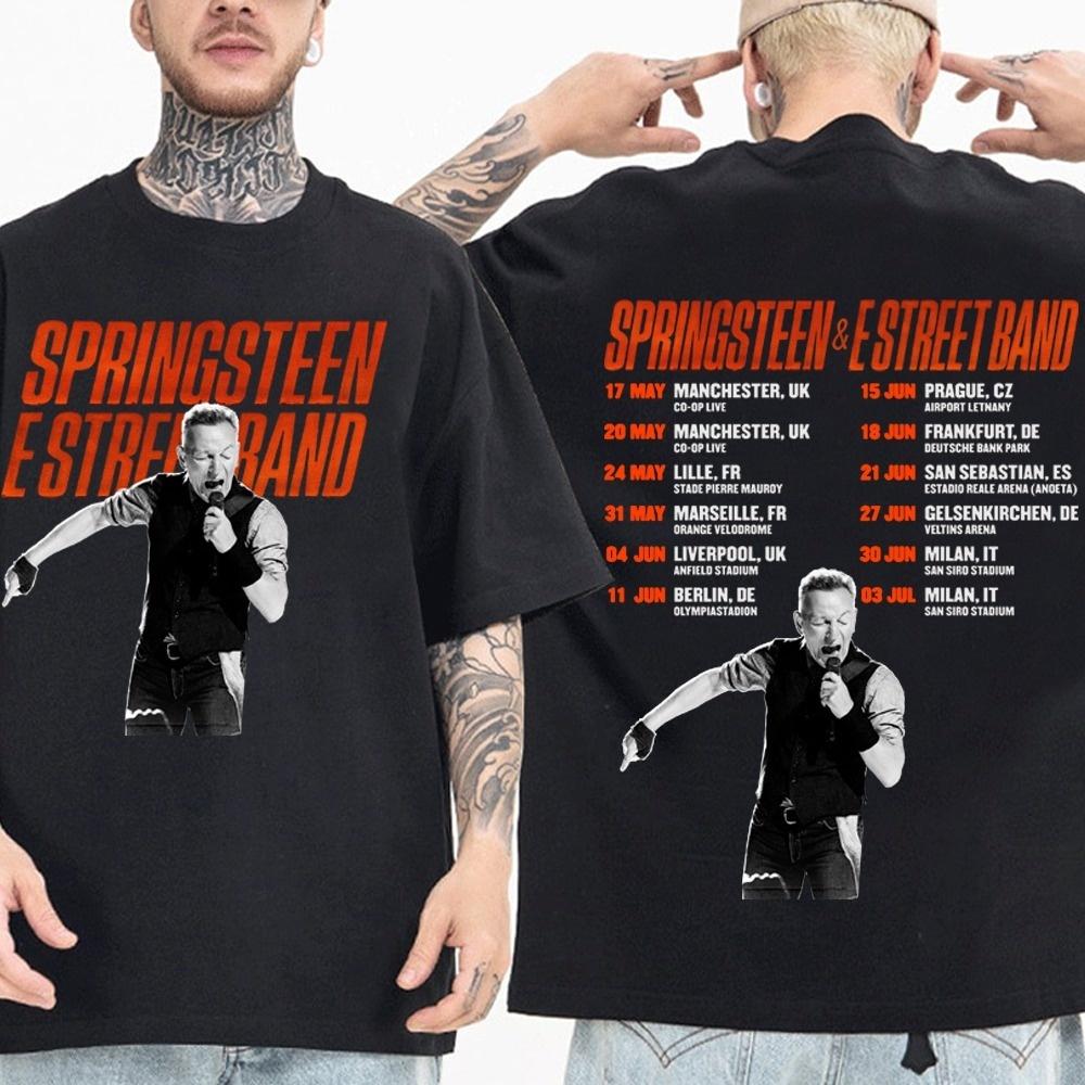 

Bruce Springsteen & E Street Band Tour Crew Neck T - Shirt Creative - Inspired Graphic Featuring Music Art for Fans 4XL