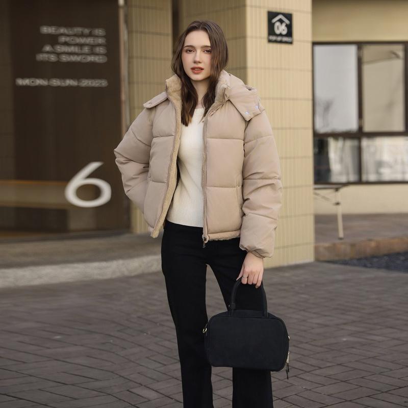Cotton Coat, Cotton Jacket, Hooded Cotton Jacket, Fashionable Simple and High-end Women's Bread Jacket