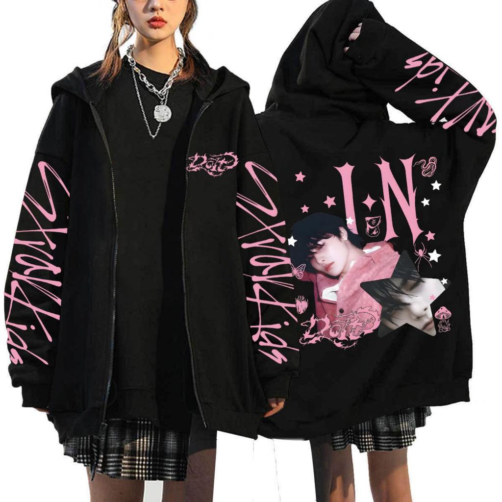 Women's Casual Fashion Printed Long Sleeve Zipper Hooded Sweatshirt