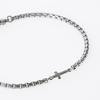Jbans Classic Surgical Steel Cross Cube Chain Couple Bracelet (C1701-Ac335Sv)