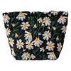 Breathable Canvas Toiletry Organizer With Flower Embroidery For Women And Men