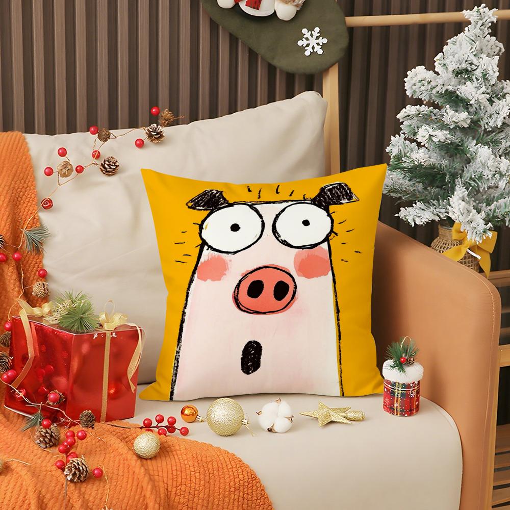 Funny Abstract Funny Animals Pillow Case Printing Pillowcase Living Room Sofa Cushion Cover Bedroom Room Decor
