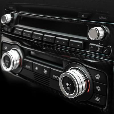 Auto Interior Center Control Air Conditioning Sound Knob Ring Cover Decoration Accessories For BMW E90 E92 E93 3 Series 2005-12