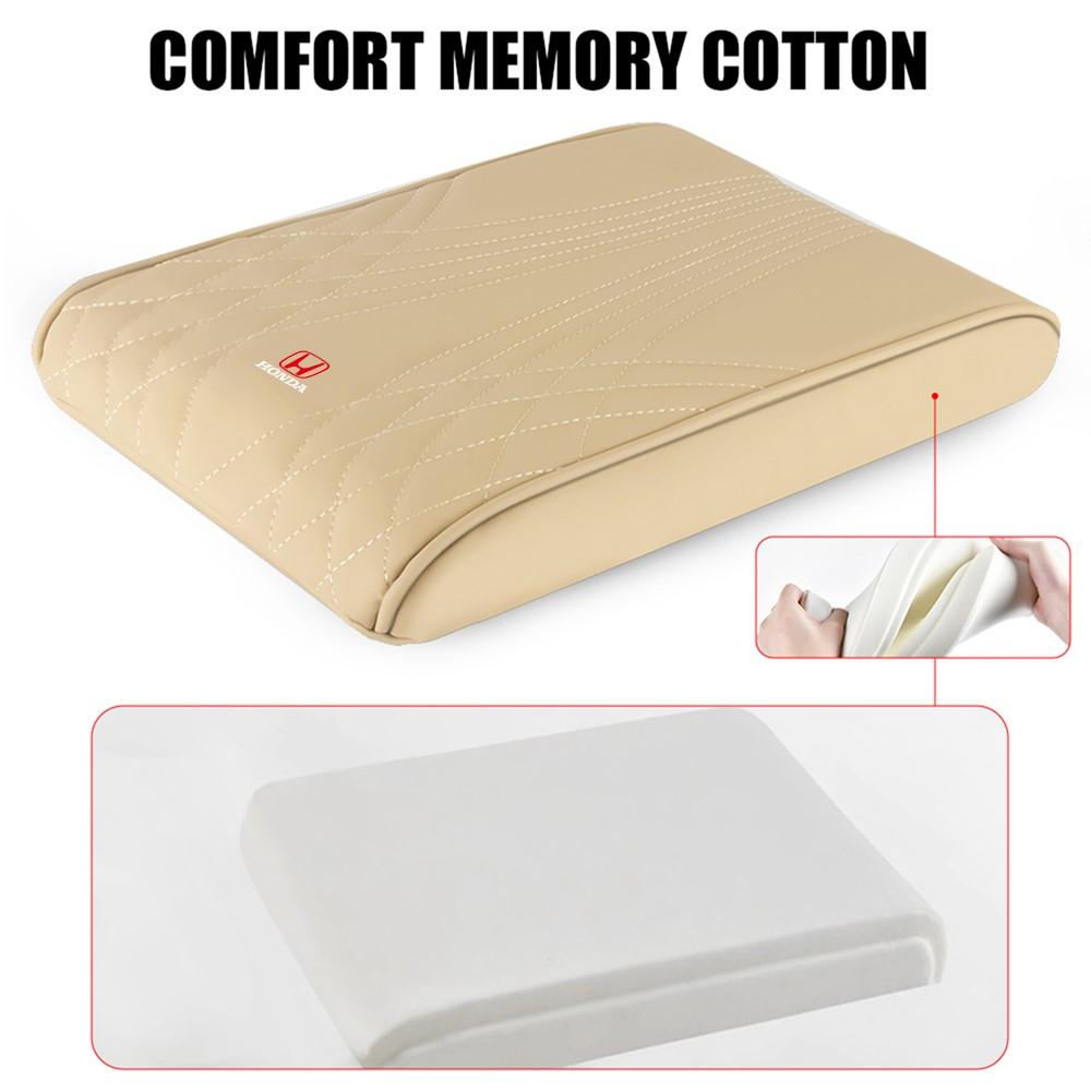 PU Leather Car Armrest Mat Center Console Arm Rest Protection Cushion Auto Storage Box Cover Pad For Honda Civic Mugen Accord