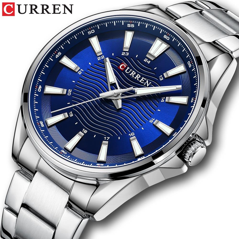 CURREN Classic Simple Stainless Steel Quartz Wristwatches Fashion Brand Men's Watches With Luminous Hands