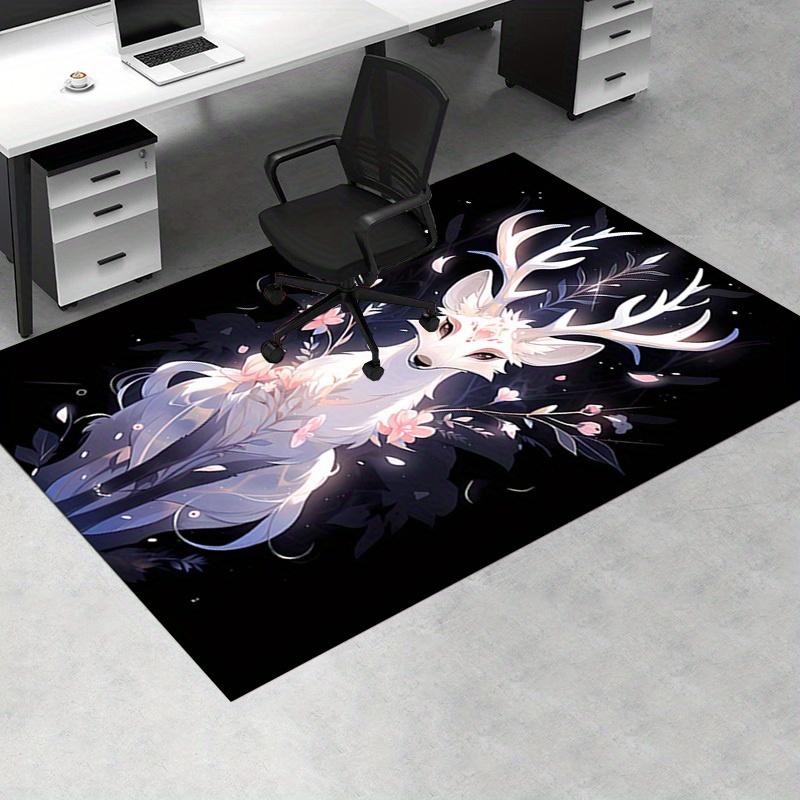 1pc. Magical Deer with Flowers Home Decorative Rug Office Desk Mat Outdoor Carpet Gift for Nature Lovers