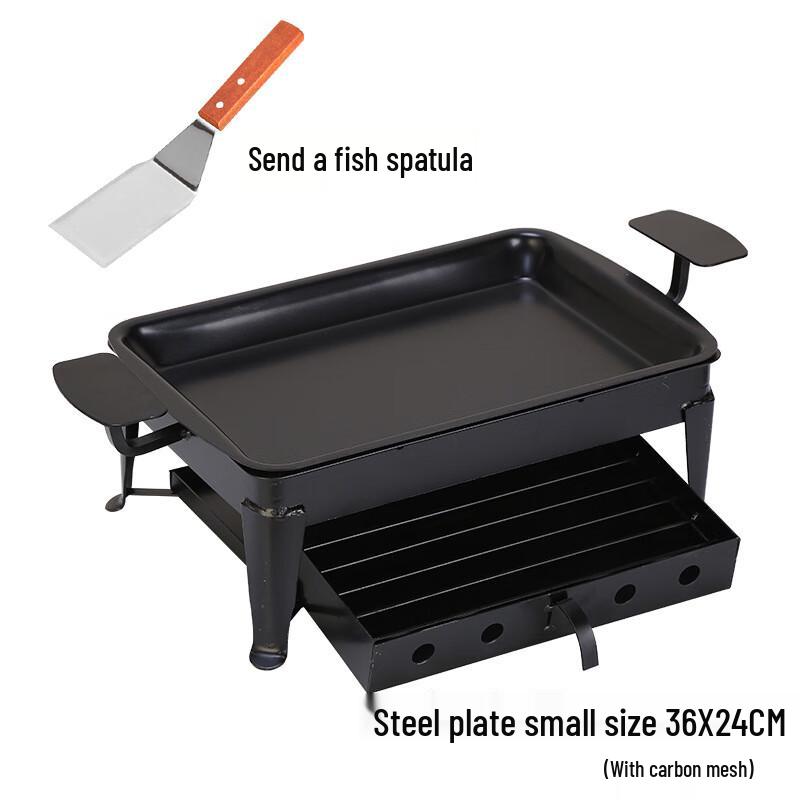 ZISIZ Cast Iron Charcoal Fish Grill