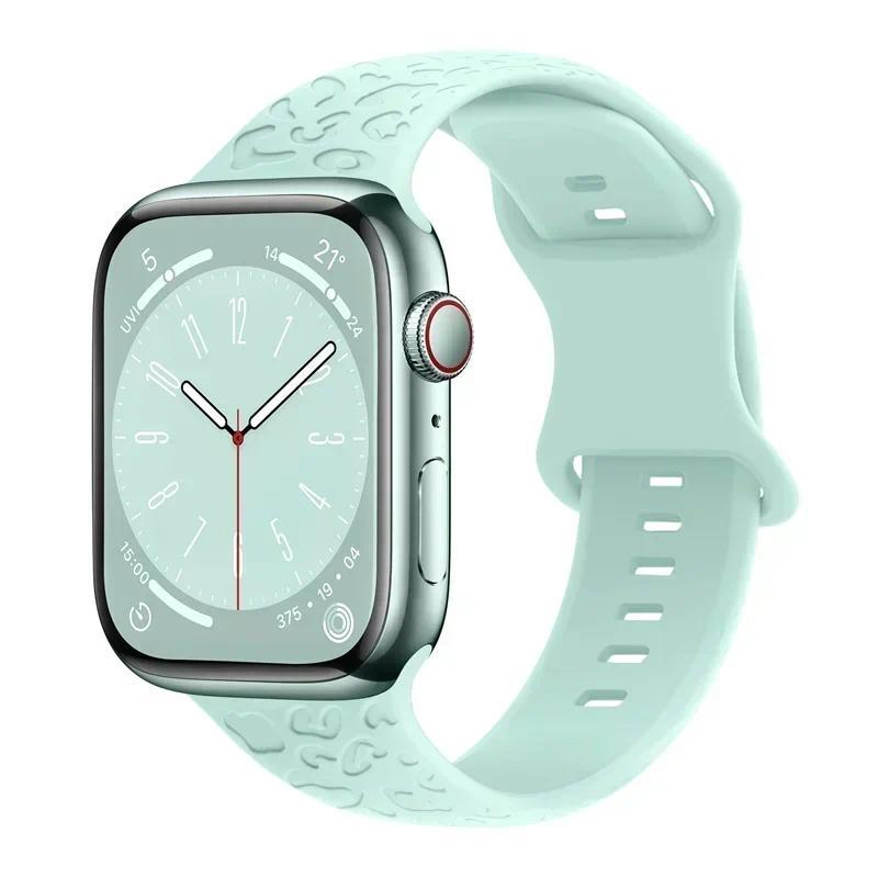 Engraved Strap For Apple Watch Band 45mm 44mm 46mm 42mm 41 40 49mm Silicone Correa Bracelet Series 8 9 10 11 7 SE 6 5 4 Ultra 2