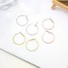 Einfache und übertriebene schlichte Kreis Metall gedrehte Kranz runde Ohrringe für Frauen