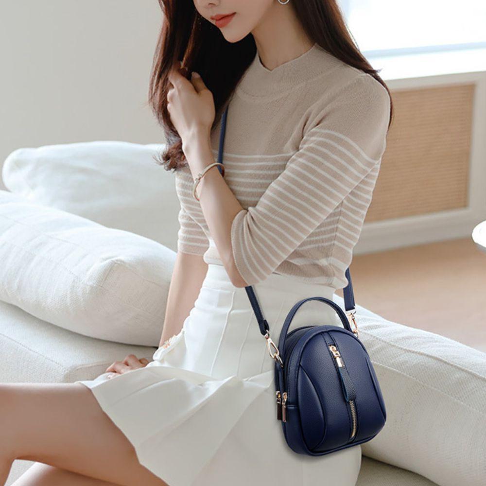 Multi-layer Women Shoulder Phone Bag PU Leather Cell Phone Purse  Female Lady Girl