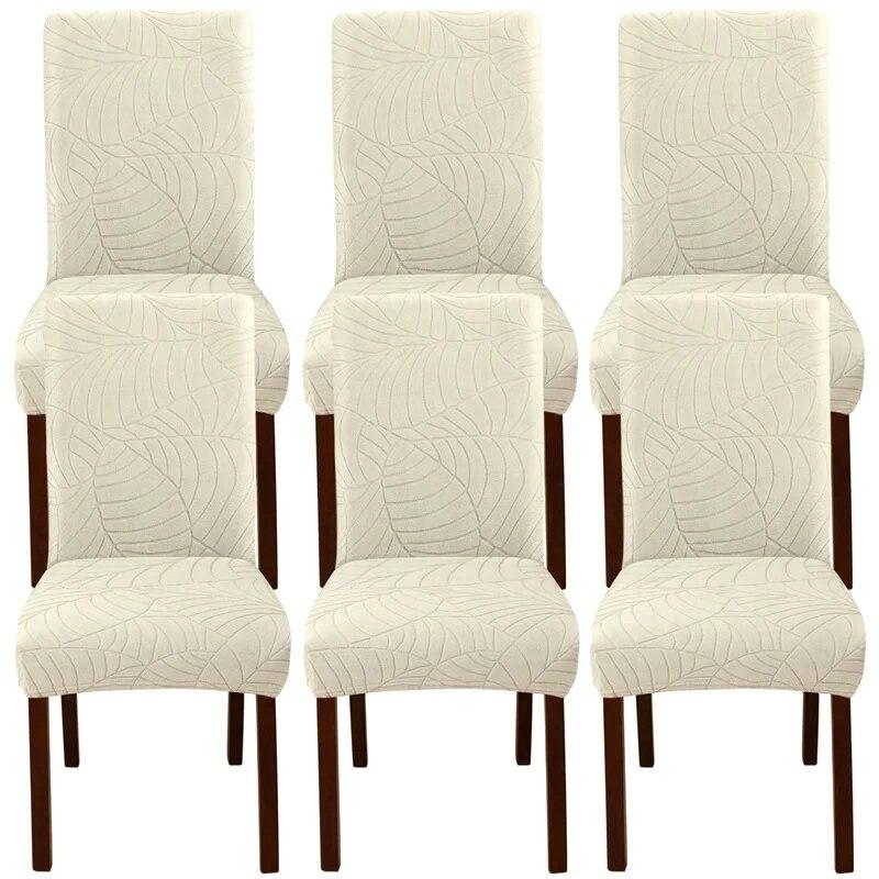 1PC Jacquard Dining Chair Covers Stretch Kitchen Chair Slipcover Office Banquet Hotel Housse De Chaise Elastic Chair Seat Covers