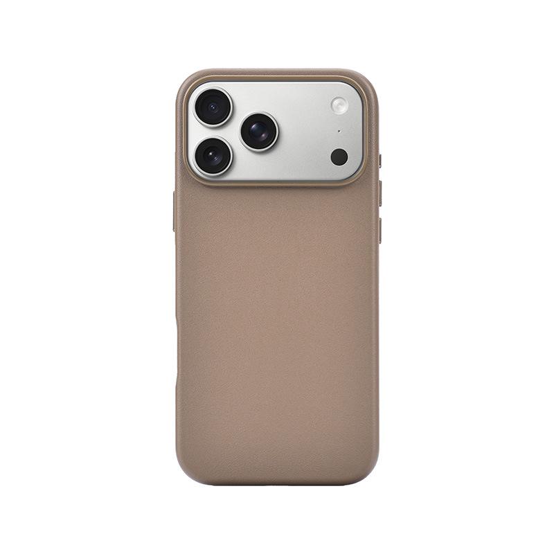 

Apple 17 Pro MagSafe Leather Phone Case - Full Coverage, Plain Texture iPhone 17 Pro Strong Magnetic верблюд