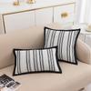 30x50/45x45cm Simple Chenille Pillowcase Cojines Yarn-Dyed Jacquard Striped Throw Pillow Cover Geometric Soft Cushion Covers