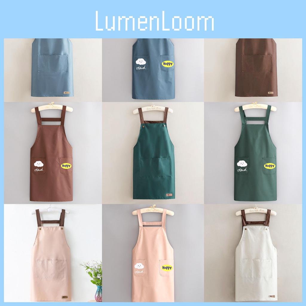 Printed Household Waterproof Oilresistant Kitchen Apron Work Easy Storages