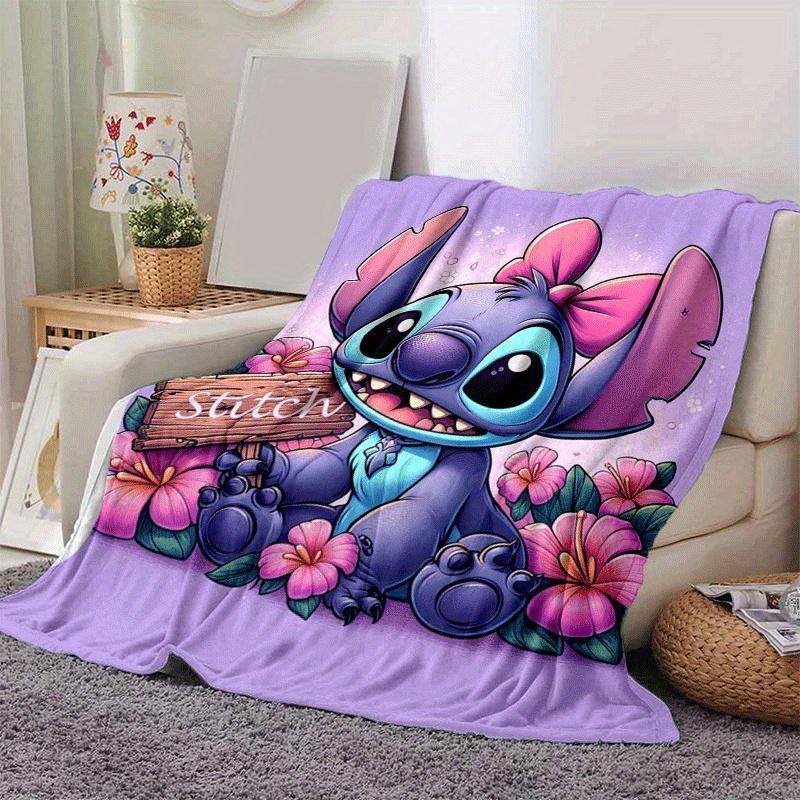 1pc Stitch Printing Blanket - Soft, All-Season Throw for Living Room, Bedroom,Travel